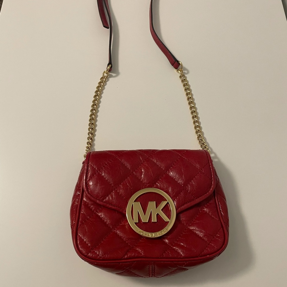 BRAND NEW MICHAEL KORS RED CROSSBODY